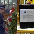 Honor Guard places Leo's urn and flag.