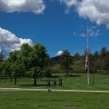 The Honor Guard Firing Party in place.