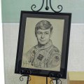 Drawing of Dick, displayed at cermony