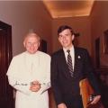 Les Denend with the Pope