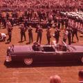 Pres.John.F. Kennedy,Maj Gen Warren, Superintendent, Pass The Class of 1963 in Falcon Stadium, June 