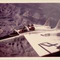 Gil Merkle, flight instructor, in back seat of T-38 #23718 over the Grand Canyon.
