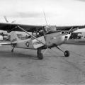 Garet returning from a mission in O-1E, Bao Loc, RVN, 1967-1968
