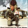 Collage Lee Adams in front of F-105