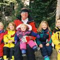 Stu and all of his grandkids (Dec 2002) Snowbird UT