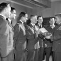 Cadets in Professional studies visit Gen LeMay, Apr 1962