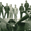 Mick Roth and Roger Graham near cockpit of A-26