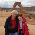 Gil and JoEllen Taylor hiked to Delicate Arch,  Arches Nat`l Park, UT