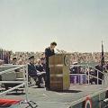 Pres. Kennedy speaks to Class of 1963.